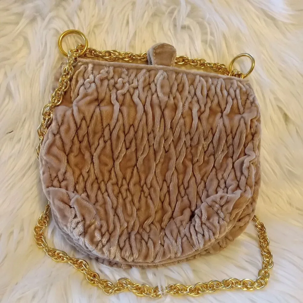 Vintage MAGID Handbag cluch gold Chain Strap